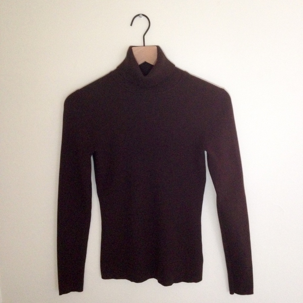 Eddie Bauer Brown Turtleneck Long Sleeve Shirt M